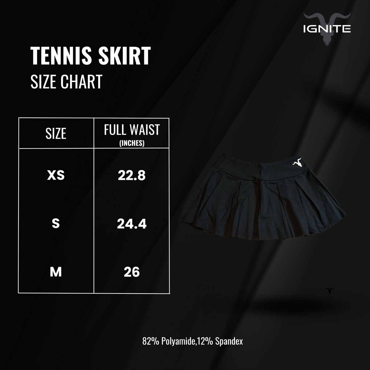 Tennis Skirt- Black