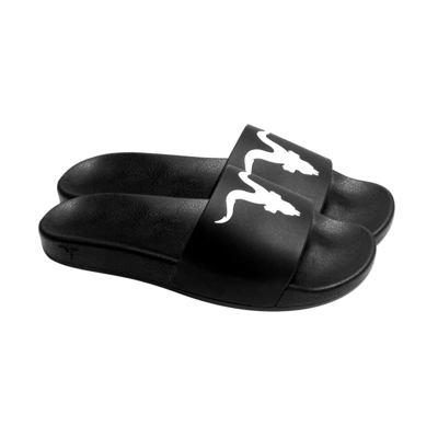 Women Slides - White on Black - IGNITE