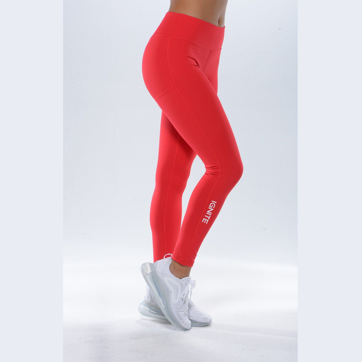 Mid-Rise Leggings - Red