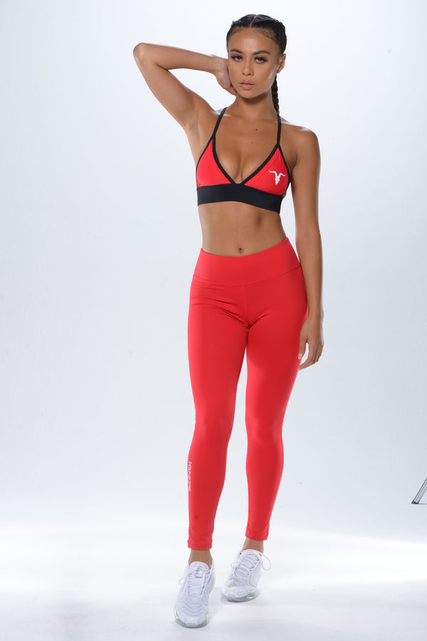 Shascullfites Leggings Red High Waisted Skinny Pants Women's Gym Push Up  Legging | eBay