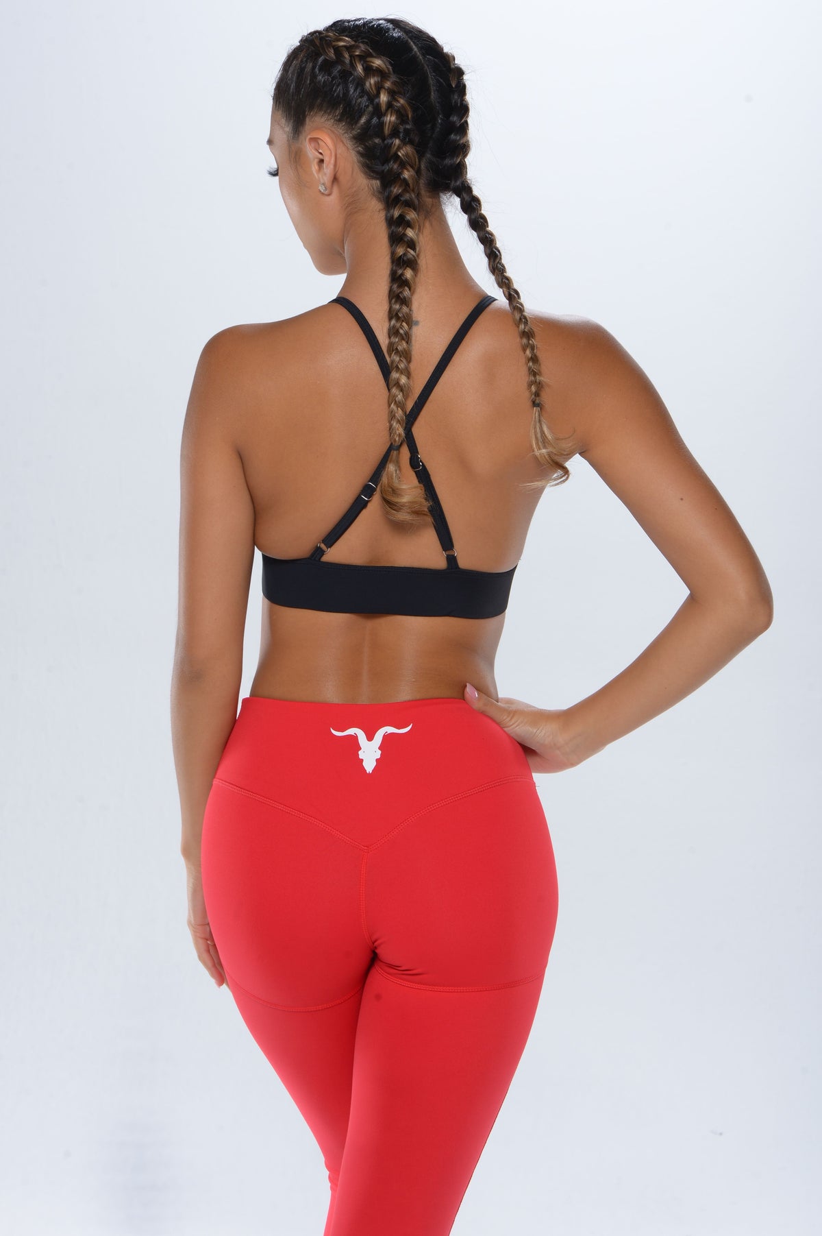 Mid-Rise Leggings - Red
