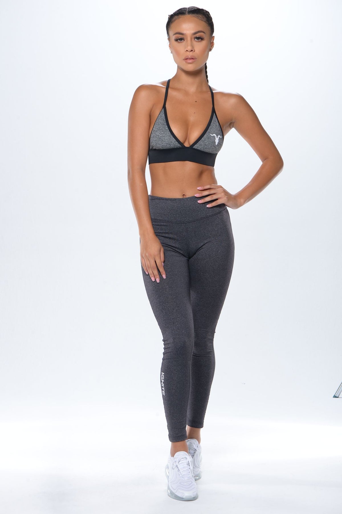 Mid-Rise Leggings - Charcoal